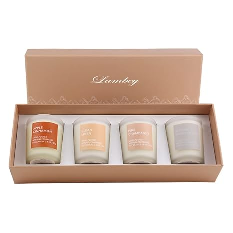 Aura Decor Gift Set of 4 Fragrance Votive Glass Candles