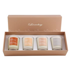 Aura Decor Gift Set of 4 Fragrance Votive Glass Candles