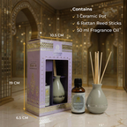 Mahogany Scented Reed Diffuser Set | Festive Sheesh Mahal Collection