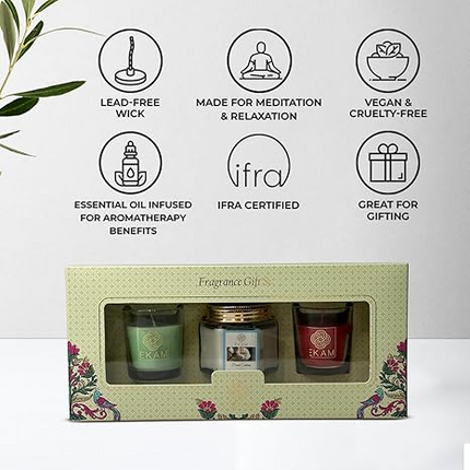 3 Pack Candle Gift Set | Jasmine, Fresh Cotton & Rose