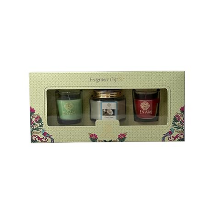 3 Pack Candle Gift Set | Jasmine, Fresh Cotton & Rose