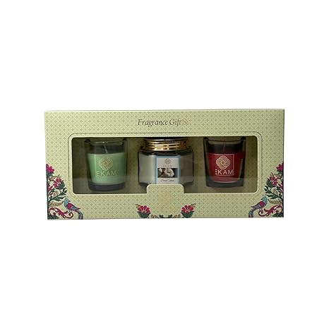 3 Pack Candle Gift Set | Jasmine, Fresh Cotton & Rose