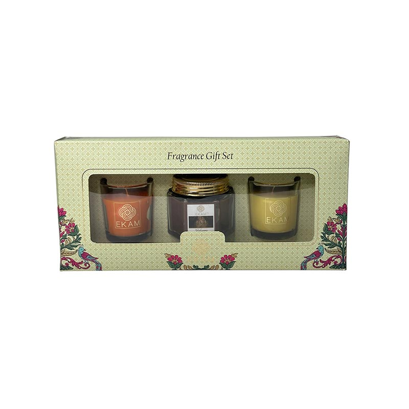 3 Pack Candle Gift Set | Mandarin, Mahogany & Lemon