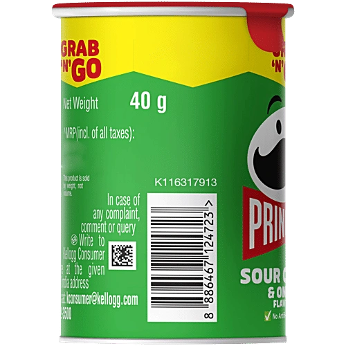 Pringles Sour Cream & Onion Flavour Potato Chips, 40 g