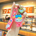 Kitty with Blue Hairband rubber keychain
