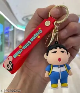 Shinchan in Blue Clothes rubber keychain