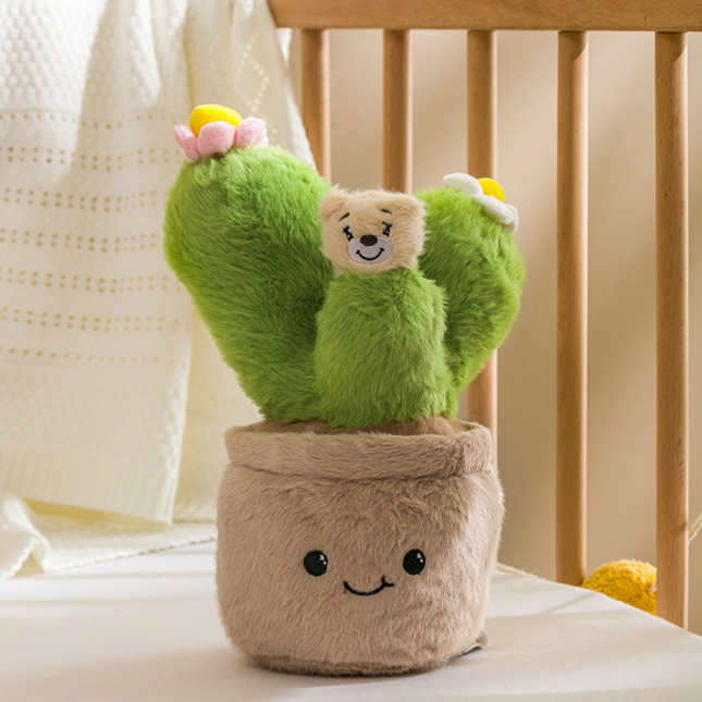 Cactus Tulip Sunflower Manchurian Fir Potted Plush Toys Gift