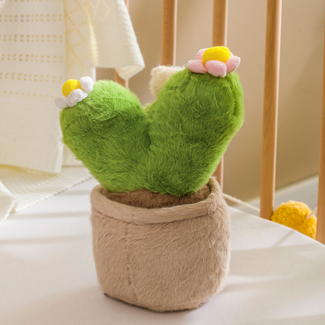 Cactus Tulip Sunflower Manchurian Fir Potted Plush Toys Gift