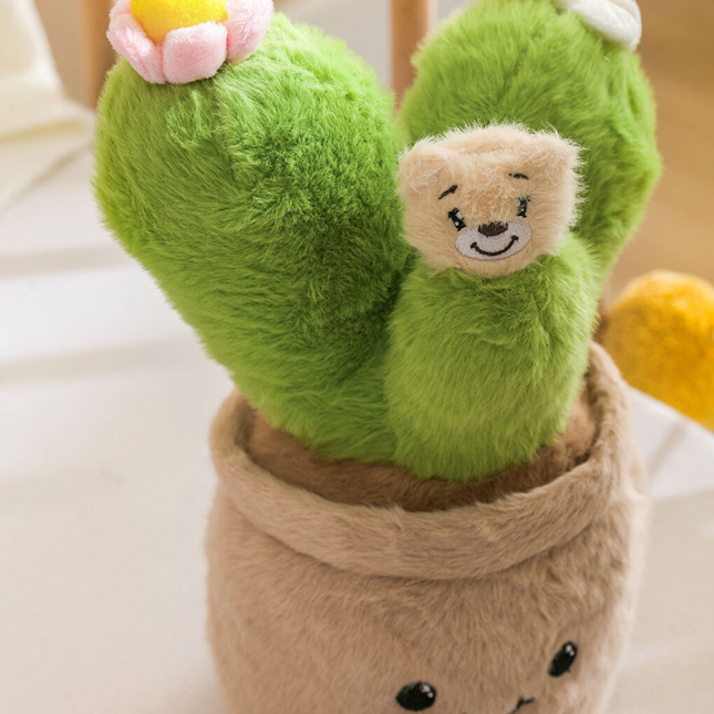 Cactus Tulip Sunflower Manchurian Fir Potted Plush Toys Gift