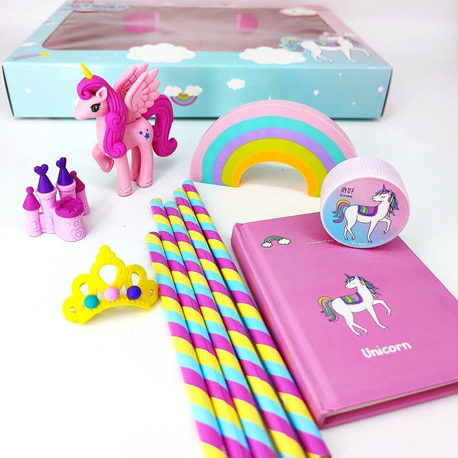 Unicorn Stationary Set - Erasers, Pencils, Sharpner, Diary