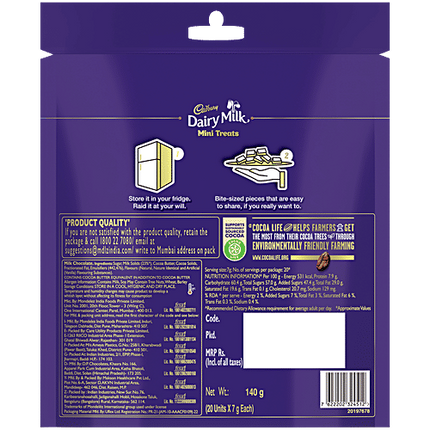 Cadbury Dairy Milk Mini Treats Small Chocolate Pack