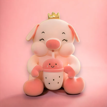 Crown Bottle Pig Soft Toy