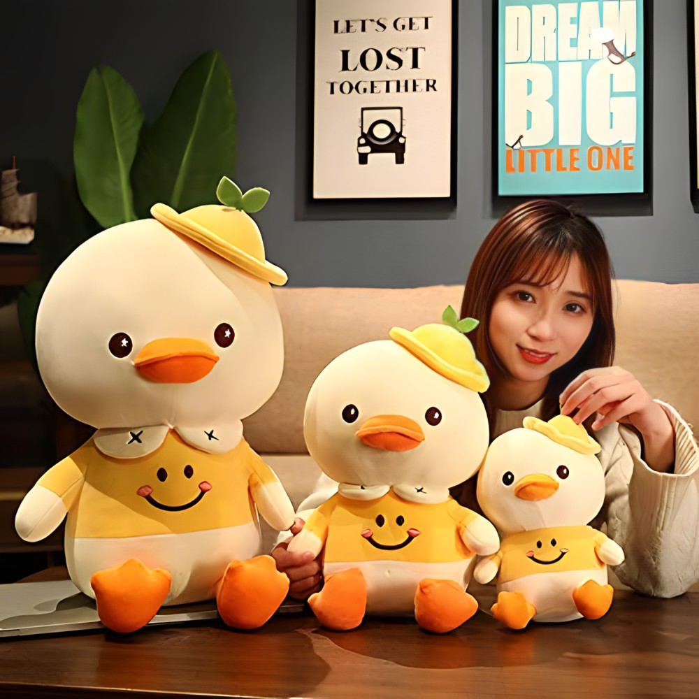 Cute Yellow Duck Soft Toy with Hat