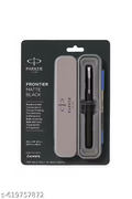 Parker Frontier Matte Black Roller Ball Pen – Premium Refillable Pen with Smooth Ink Flow