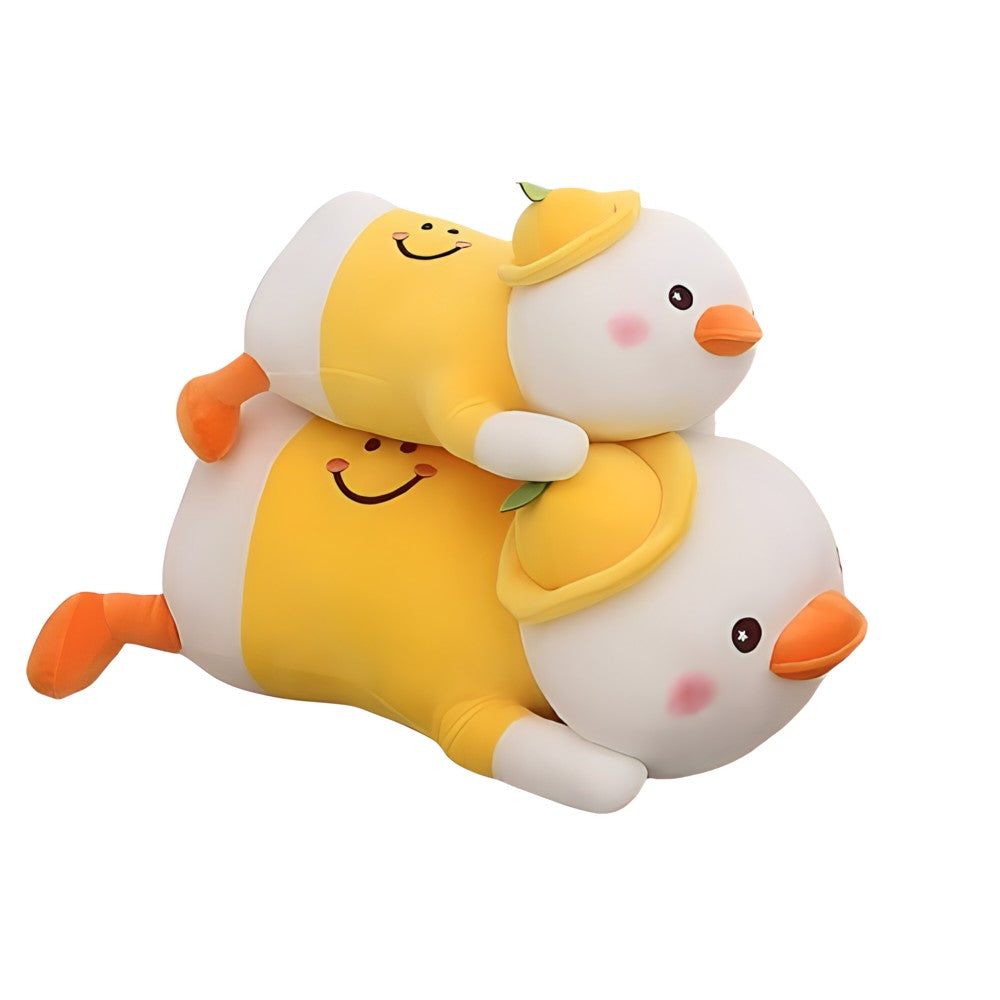 Lying Duck Soft Toy with Hat