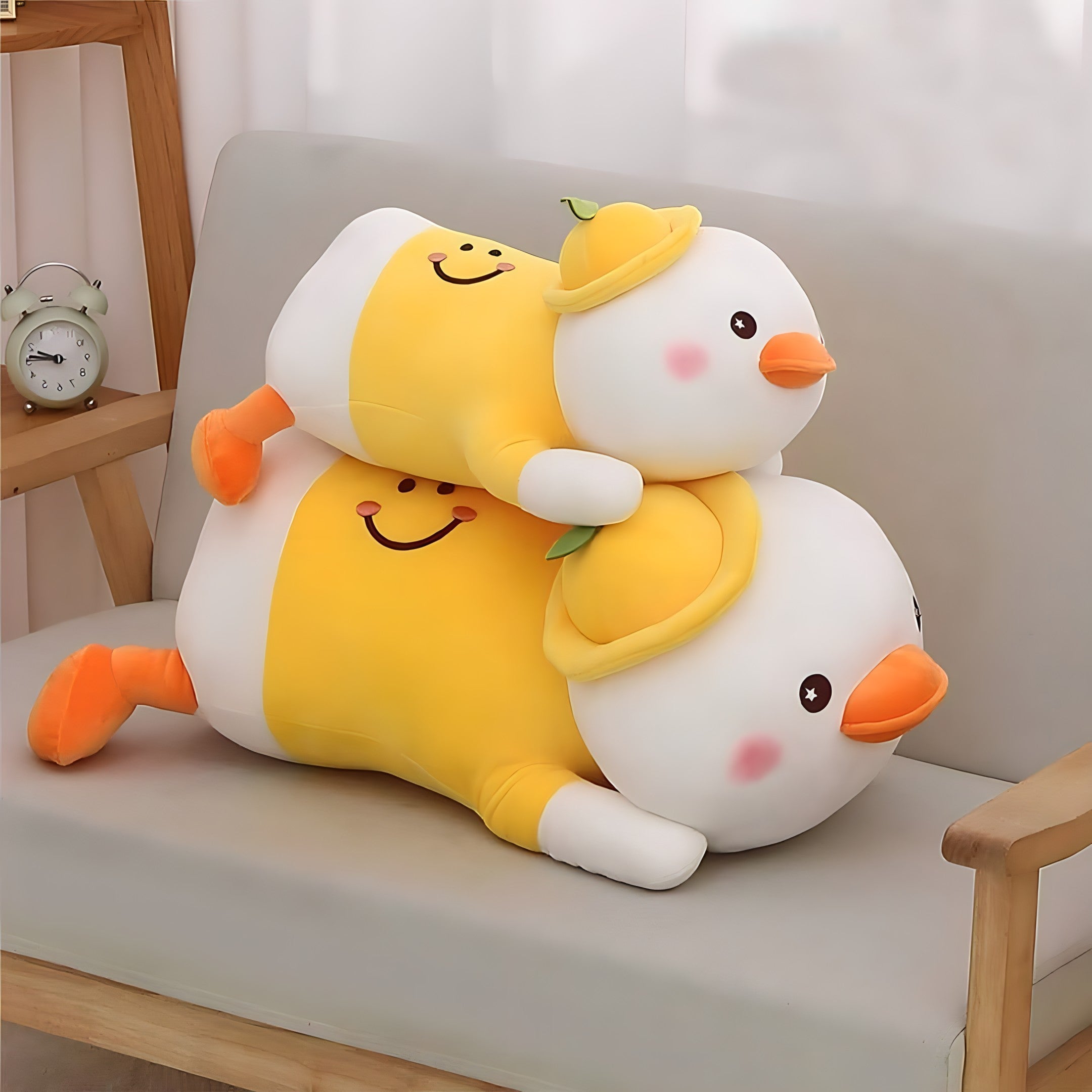 Lying Duck Soft Toy with Hat