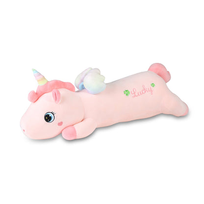 Multicoloured Winged Lying Unicorn Soft Toy I 70 CM