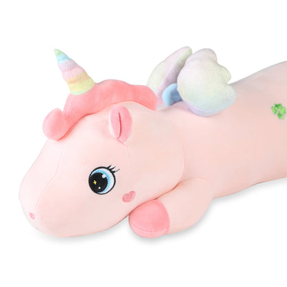 Multicoloured Winged Lying Unicorn Soft Toy I 70 CM