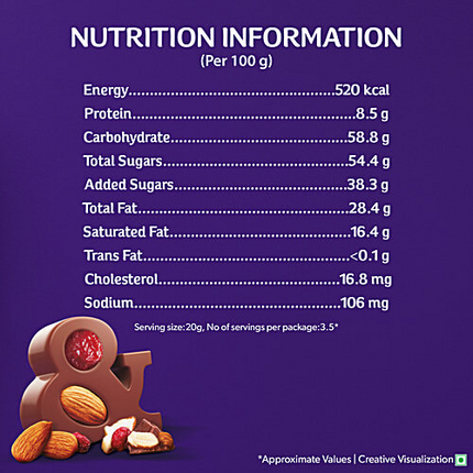 Cadbury Dairy Milk Chocolate Fruit & Nut 75g