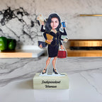 Personalized Multitasking Girl Caricature