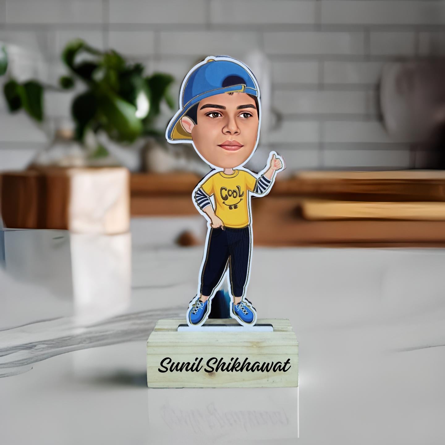 Personalized Cool Boy Caricature
