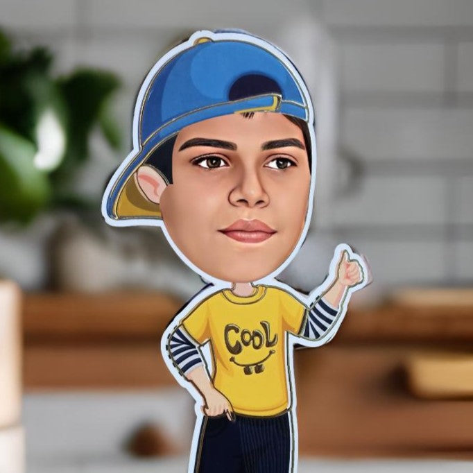 Personalized Cool Boy Caricature