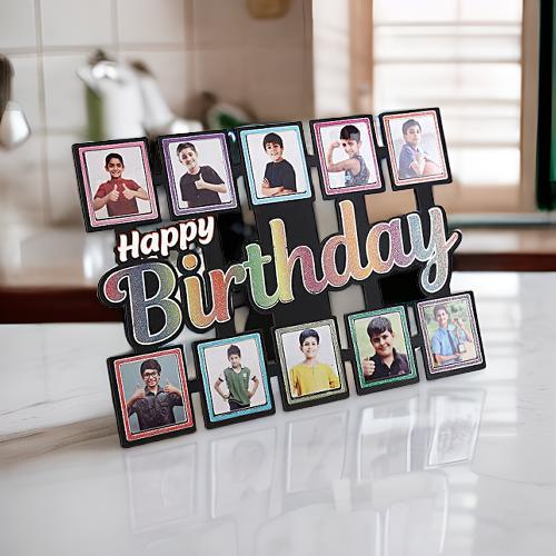 Happy Birthday 10 Photo Frame