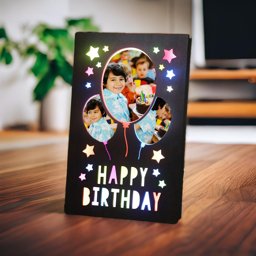 Personalised Happy Birthday LED Photo Frame